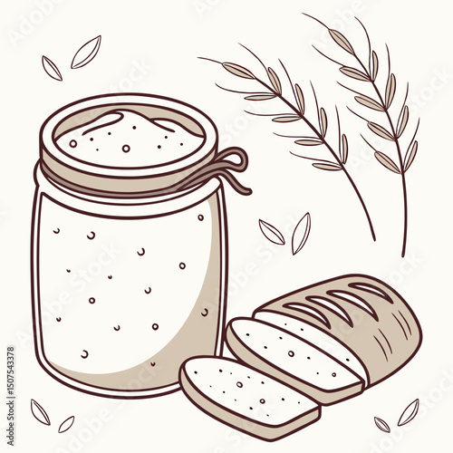 Scalable Starter Jar Vector for Health Branding
