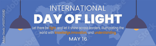 Vector graphic of international day of light good for international day of light celebration banner, poster, card and social media post with copy space area
