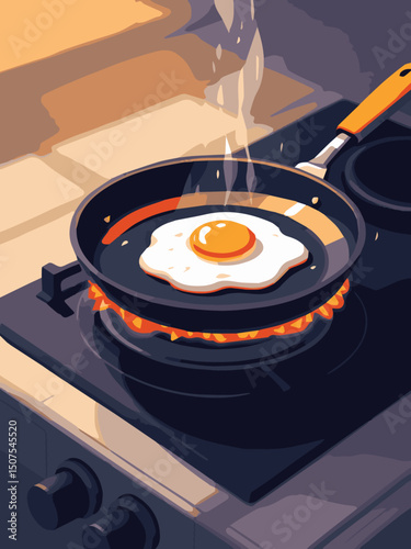 fried eggs in a pan