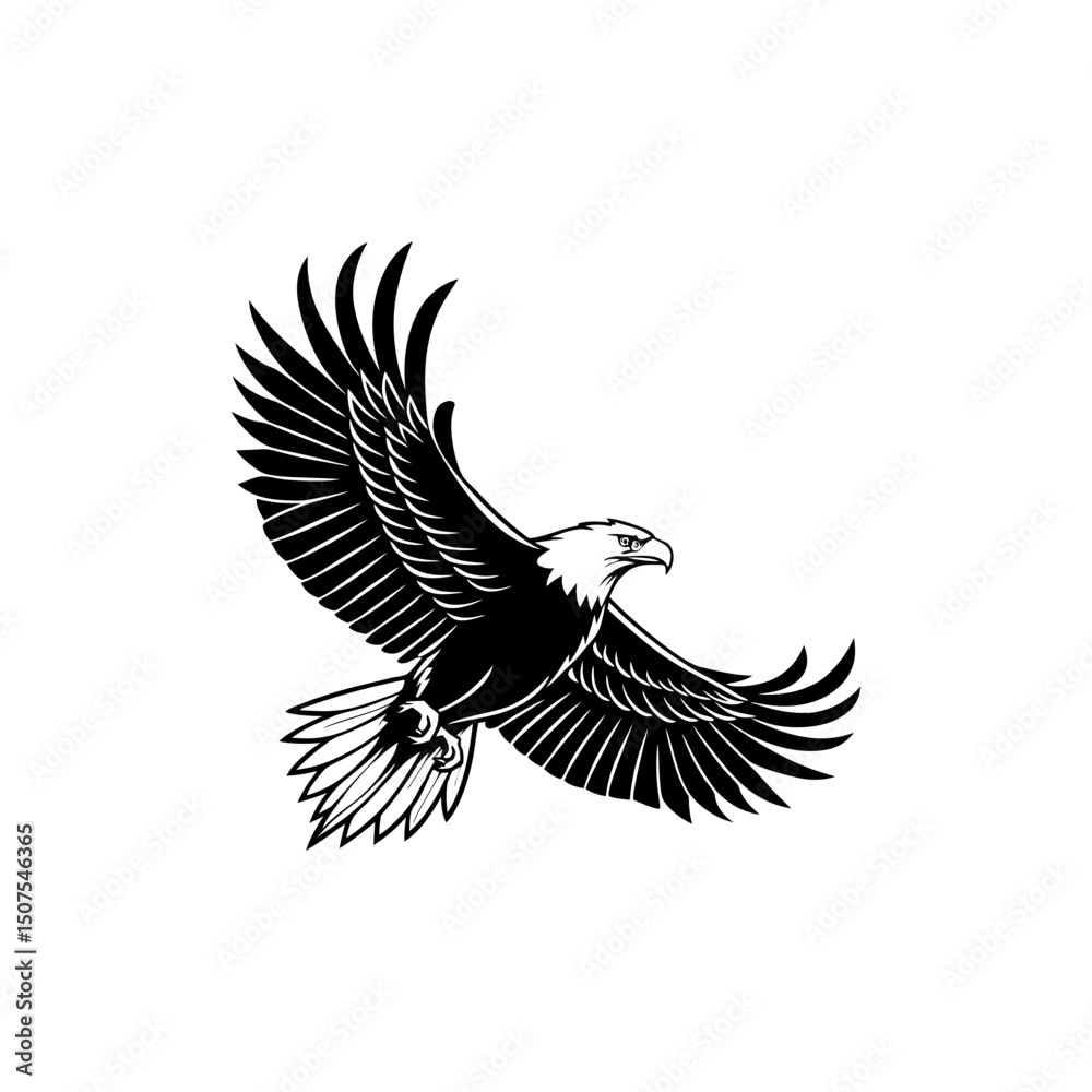Obraz premium create a eagle silhouette vector icon