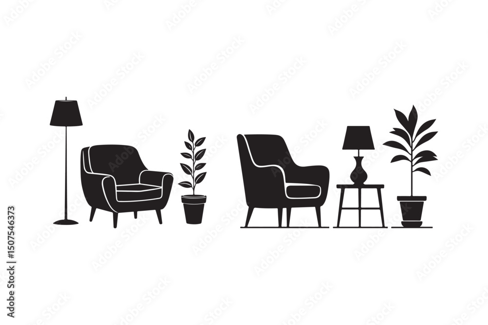 Fototapeta premium Modern home interior design elements