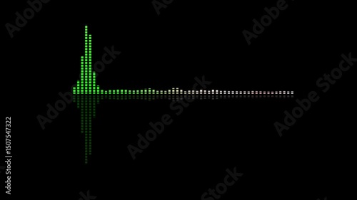 Colorful music equalizer bars reacting to song beats, wave Full HD video footage download. Animated glowing colorful audio bar spectrum Isolated on black background
