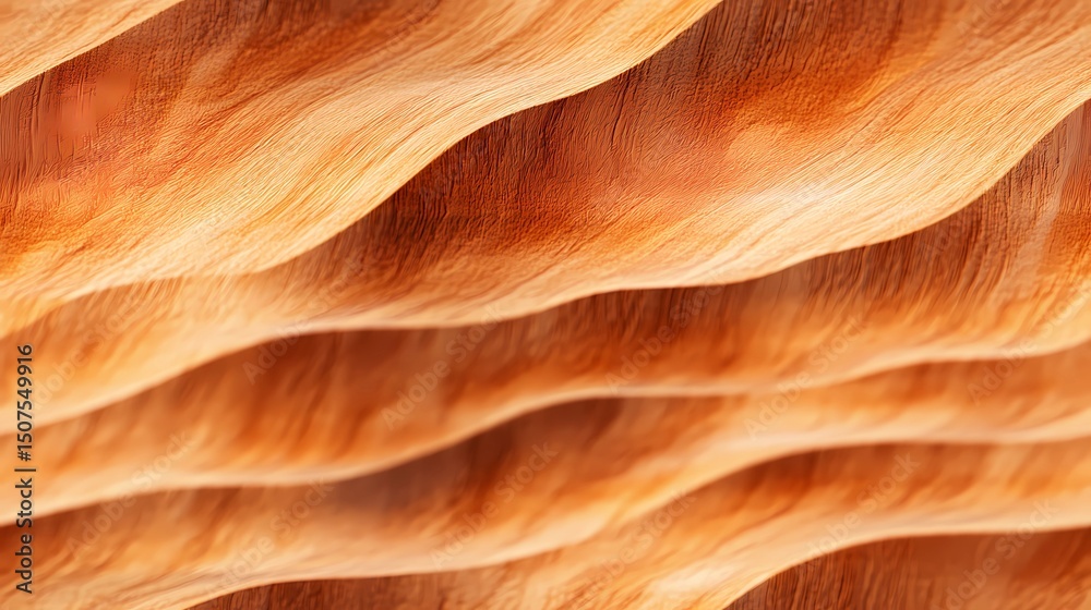 Obraz premium Abstract wood grain texture with curved organic patterns, suitable for artistic design, woodworking motifs, and textured background visuals.