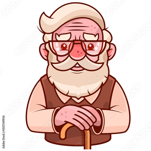 Modern old senior people. Happy elderly men, women in fashion stylish clothes, apparels. Group portrait of trendy aged retired characters. Flat graphic vector illustration isolated on white background