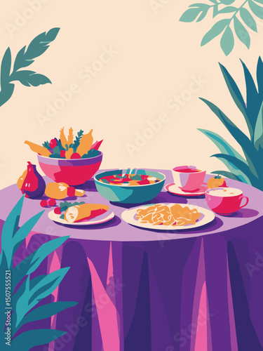 table setting for a dinner