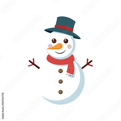 create a frosty the snowman isolated silhouette vector 