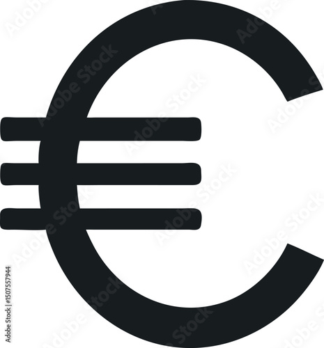 euro symbol on white background