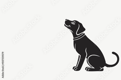 cute puppy paw prints arranged rows silhouette
