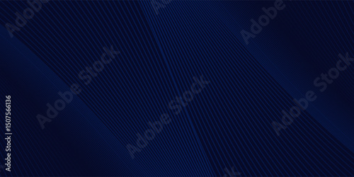 Premium background design with diagonal dark blue line pattern. Vector horizontal template for digital lux business banner, contemporary formal invitation, luxury voucher, prestigious gift certificate