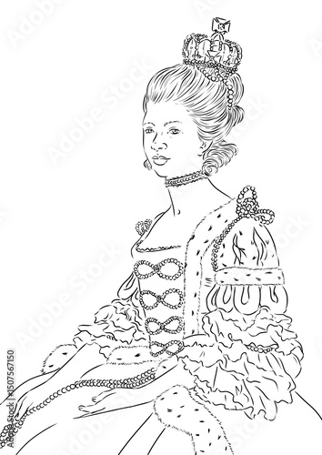 Charlotte of Mecklenburg-Strelitz,  Queen of Great Britain and Ireland as the wife of King George III, portrait