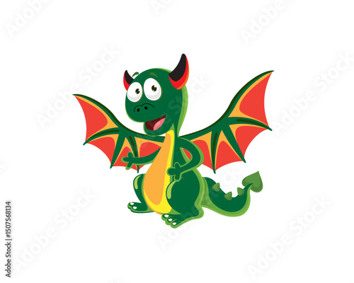 Colorful Little Dragon's Happy Moment photo