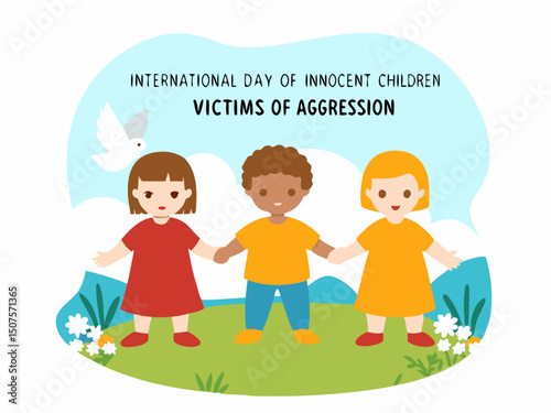 International Day of Innocent Children Victims of Aggression Illustration