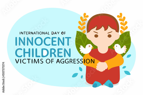 International Day of Innocent Children Victims of Aggression Illustration
