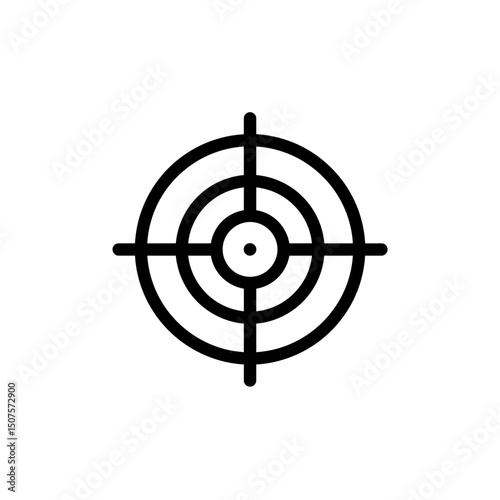 Target icon with concentric circles and crosshairs design  