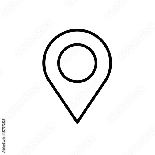 Free Download Location pin icon in simple outline design   - GFXLoad