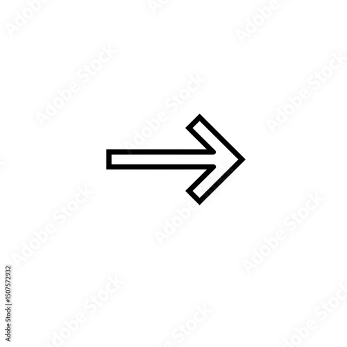 Arrow icon pointing to the right in minimalist style  