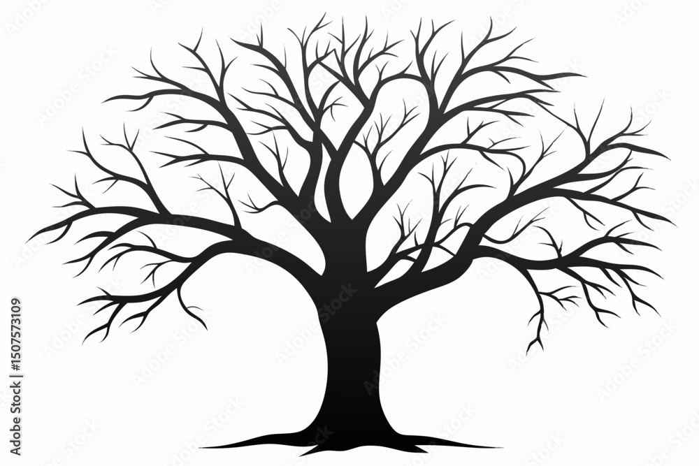 Obraz premium natural tree design with spreading branches