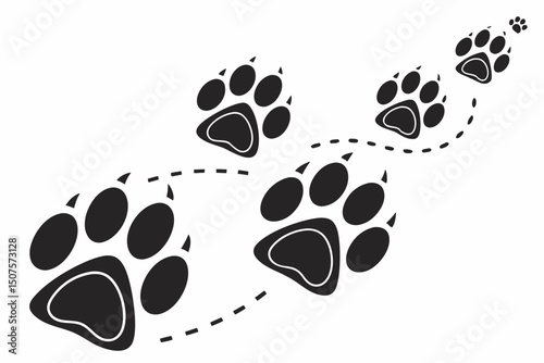 overlapping paw print designs with minimal spacing
