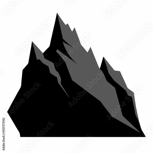 outdoor mountain scene with uneven sharp cliffs