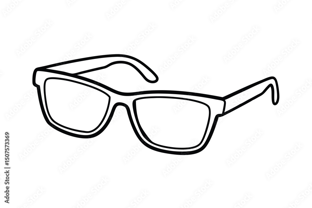 Fototapeta premium Stylish black outline eyeglasses fashion accessory design