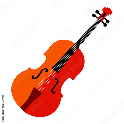 Violin vector art illustration