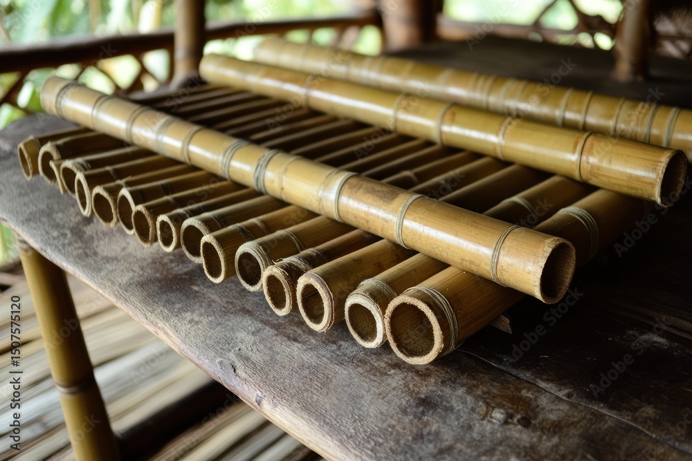 Handmade bamboo musical instrument Handmade bamboo musical instrument