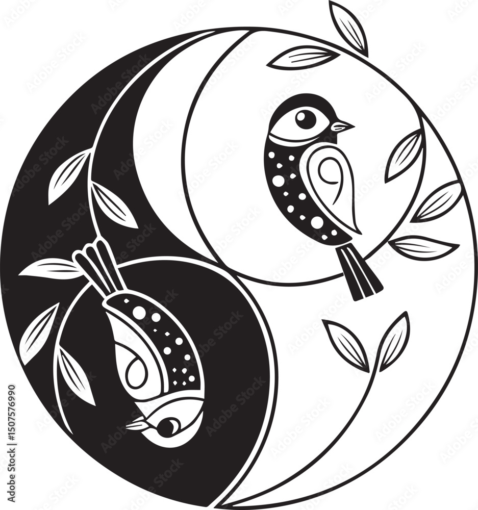 Obraz premium black and white vector illustration