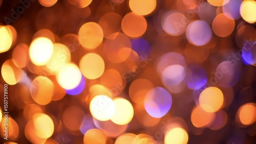 Colorful Circular Bokeh Lights Drifting Upward Like Bubbles — Subtle Glow and Motion Blur for Dreamy Effect