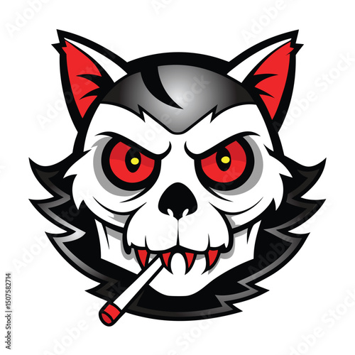 34 Vactor mascot skull cat eagle nife mascotHuman skull cartoon   cat skull mascot Cute cat jumping cat run