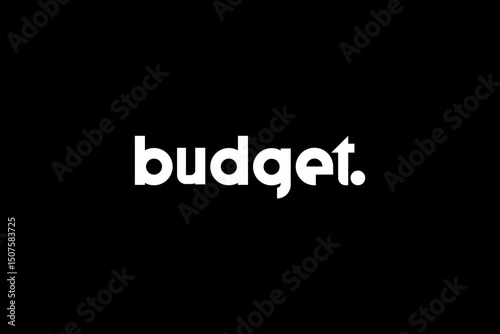 Design Vector Illustrations for Typography Text Font budget logo design inspiration.