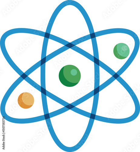 atom symbol on black background