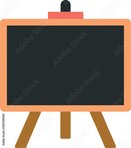 blank blackboard with chalk