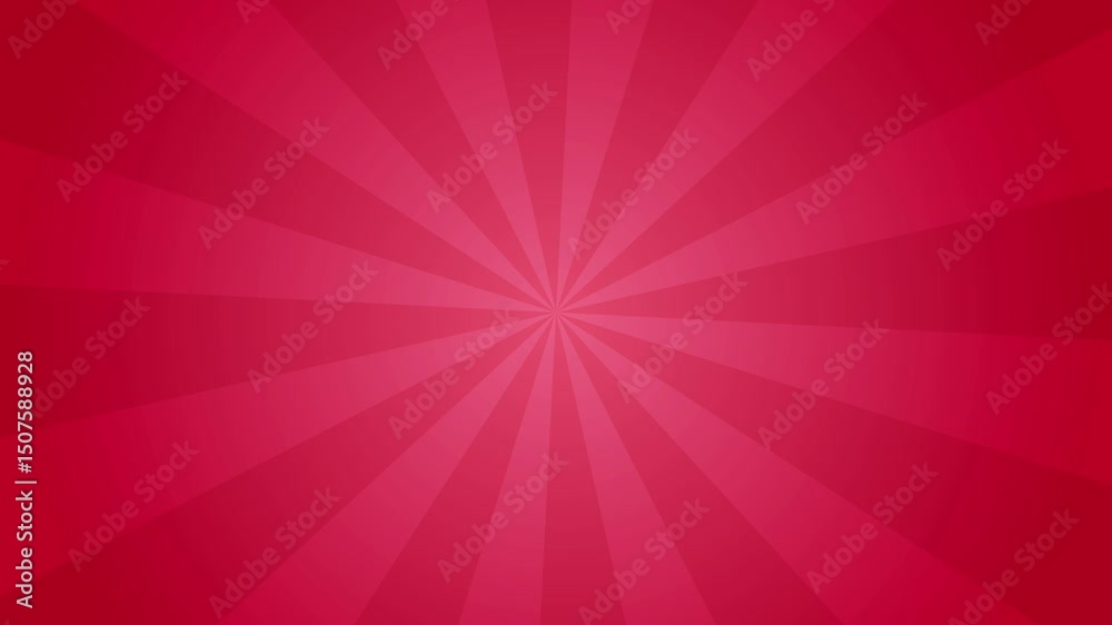 Pinkish Red Animated Spiral Cartoon Backgrounds, cartoon-style retro comic background, abstract background, animated sunburst motion background
