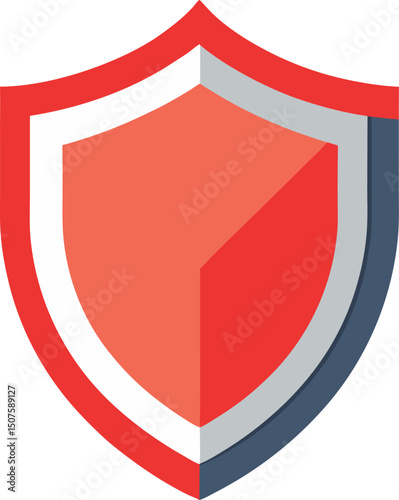 Free Download red shield on white background - GFXLoad