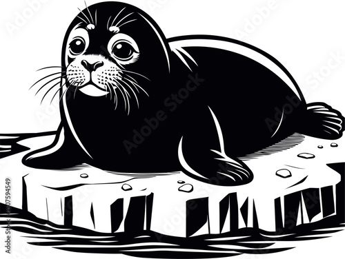 Cute Seal on an Ice Floe