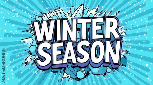 Winter season graphic design.