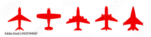 Set airplane icon 