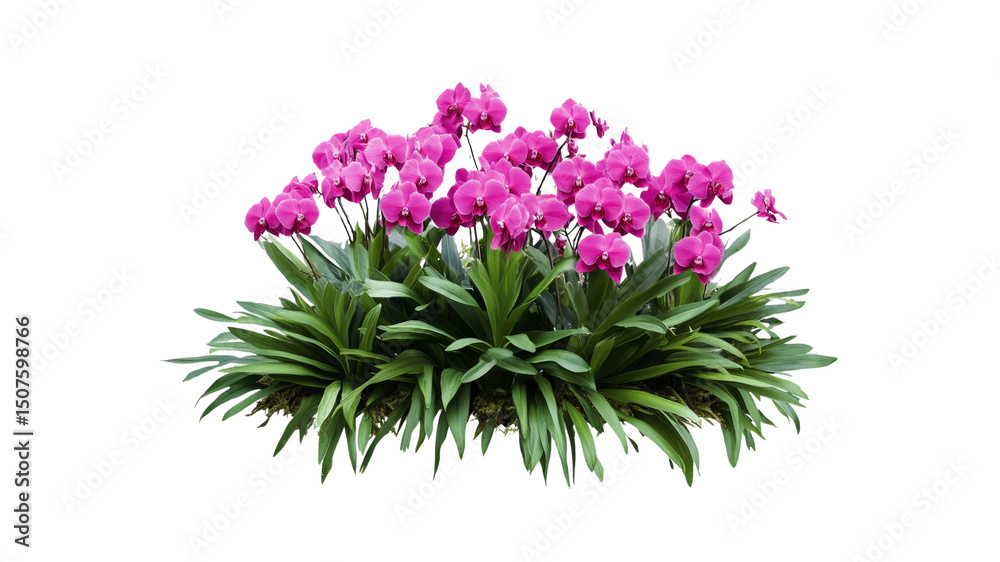 Obraz premium Lush Pink Phalaenopsis Orchid Arrangement