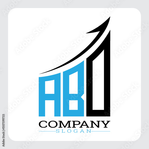 ABO Company Logo Design Growth vector, ABO Upward Arrow Business Success Logo vector, ABO Corporate Branding Logo , ABO logo design, ABO simple and modern logo, ABO business finance logo design, etc.