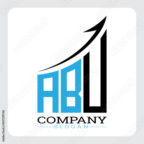 ABU Company Logo Design Growth vector, ABU Upward Arrow Business Success Logo vector, ABU Corporate Branding Logo , ABU logo design, ABU simple and modern logo, ABU business finance logo design, etc.