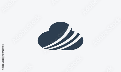 cloud logo  flat design ideas template
