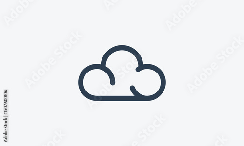 cloud logo  flat design ideas template