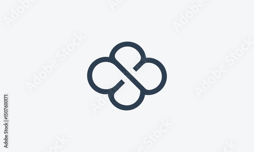 cloud logo  flat design ideas template