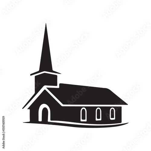 Holy Cross Trinity and Holy Spirit Churches with Steeples Against Blue Sky