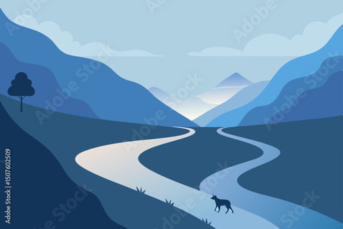 mountain landscape with mountains