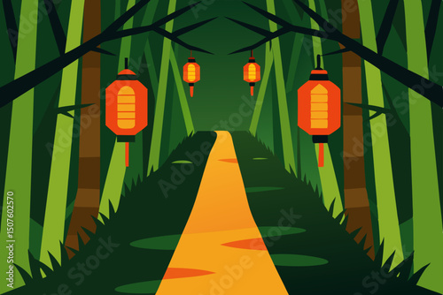 chinese lantern in the park