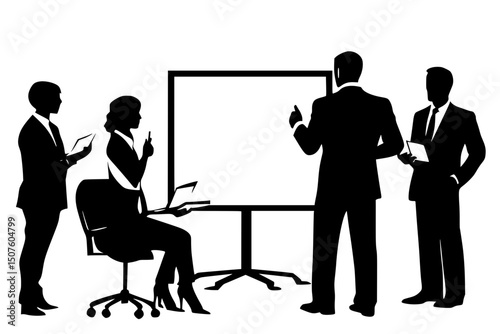 Donor meeting with nonprofit director, vector illustration