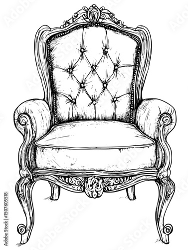 Furniture made from reclaimed materials, black vector graphic