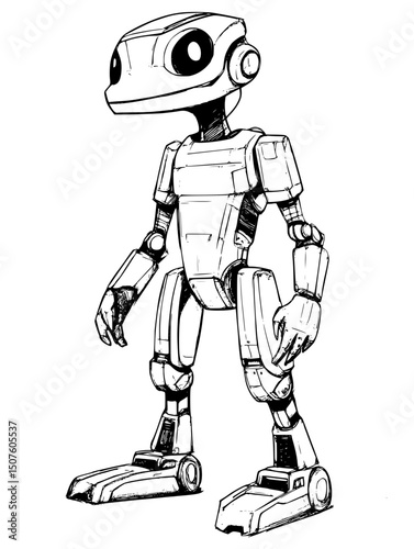 Gecko feet technology for climbing robots, vector graphic