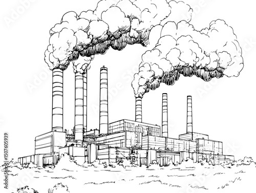 Industries adapting to carbon costs, vector illustration